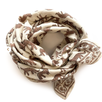 BIG FOULARD LATIKA "BENGALE" Latte - APACHES