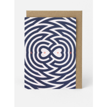 Carte 2 volets LOVE avec enveloppe kraft PAPIER TIGRE