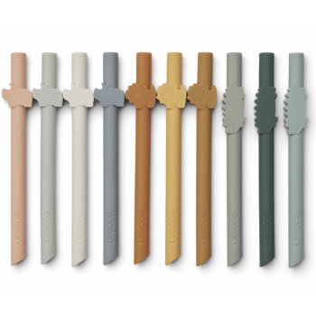LOT DE 10 PAILLES en silicone BADU SAFARI MULTI MIX