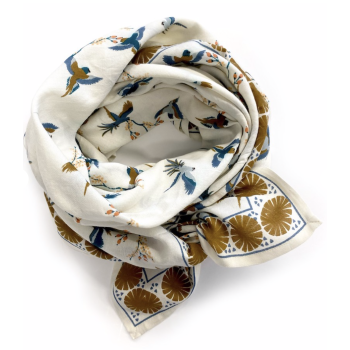 BIG FOULARD LATIKA "CERISIER" Vanille - APACHES