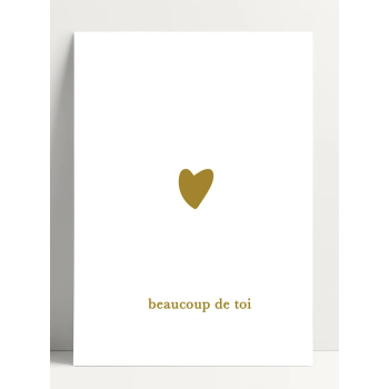 Carte beaucoup de toi doré - Poussière des rues