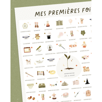 Affiche à tamponner « Mes premières fois » - Léa Le Pivert