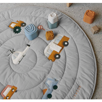 Tapis d'activité et de jeu Gitta - LIEWOOD (Vehicules/Dove Blue Mix)