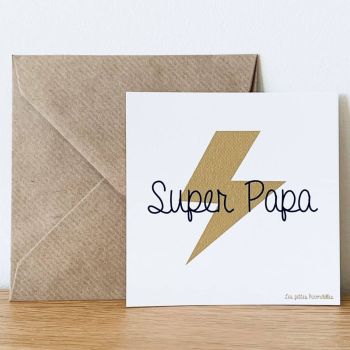 Carte carrée et son enveloppe - Super papa
