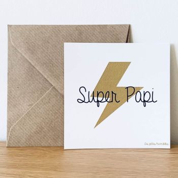 Carte carrée et son enveloppe - Super papi