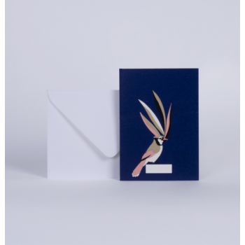 Carte double à message "Geais" + enveloppe