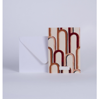 Carte double à message "Arches" + message