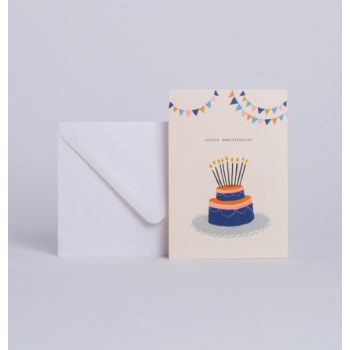 CARTE CAKE "JOYEUX ANNIVERSAIRE"