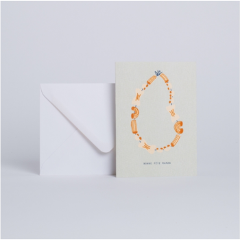 CARTE COLLIER "BONNE FETE MAMAN"