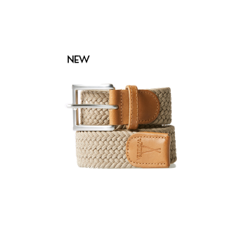 Ceinture tressée beige Sahara - faite en France