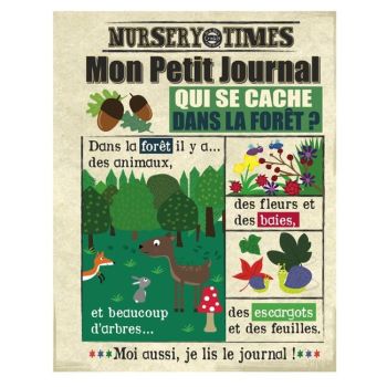 Petit journal en tissu Crinkly pour bébé - Qui se cache dans la forêt?