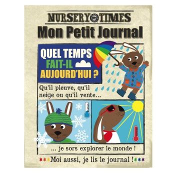 Petit journal en tissu Crinkly pour bébé - Quel temps fait-il aujourd'hui?