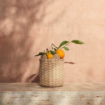 Panier de rangement en rotin ourson INGER