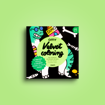 Coloriage velours - Dino OMY