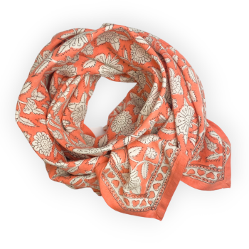 Big Foulard Latika "Coeur" Papaye - APACHES