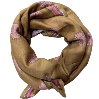 Foulard Lion Olive - Maison Augustin