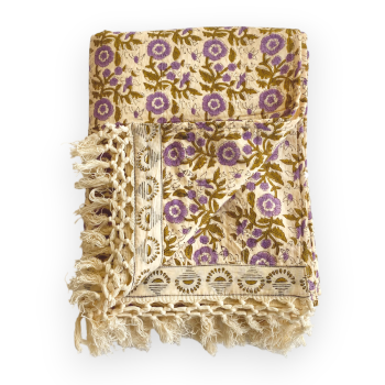 Fouta ou drap de plage simple KOTA - Soleil Amande