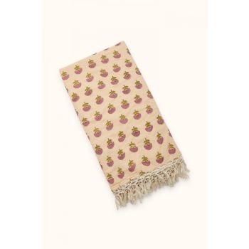Fouta ou drap de plage simple KOTA - Florets Macadamia