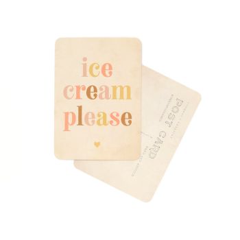 CARTE POSTALE ICE CREAM PLEASE 