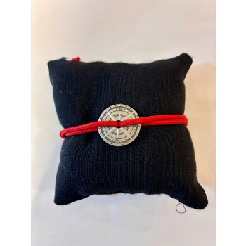Bracelet argent vieilli - Rouge / Le Vent à la Française