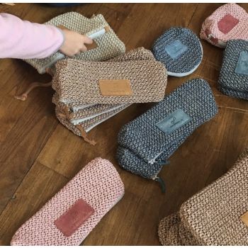 Trousse à stylo entrelacée - LA CARTABLIERE