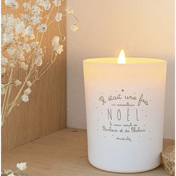 Bougie "Il était une fois un merveilleux Noël" - pain d'épices