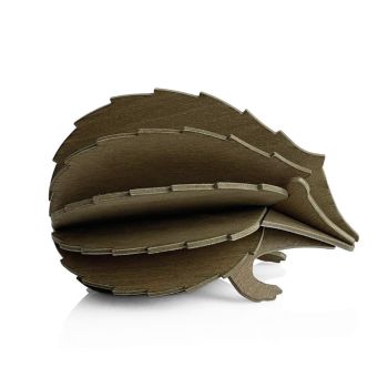 Hérisson LOVI en bois 11 cm, marron, 3D à assembler