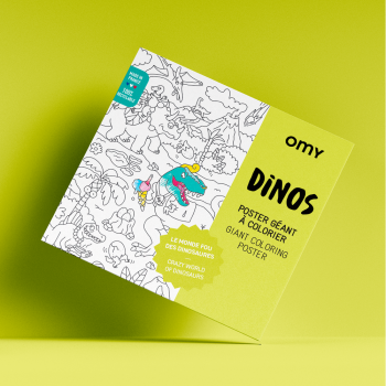 Poster géant à colorier - DINOS - OMY