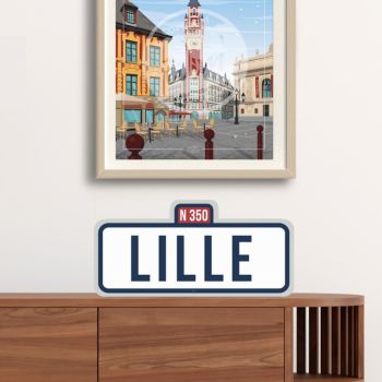 Panneau touristique / routier Wim' Lille