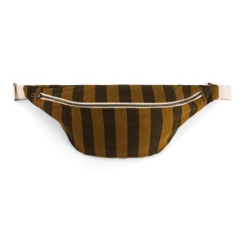 SAC BANANE rayures cumin et noir ROSE IN APRIL