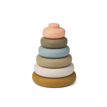 Tour à empiler en silicone - Kaki multi mix