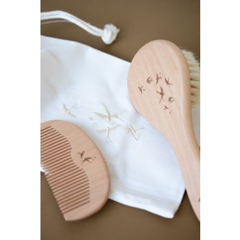 Coffret brosse et peigne hirondelles - Zakuw