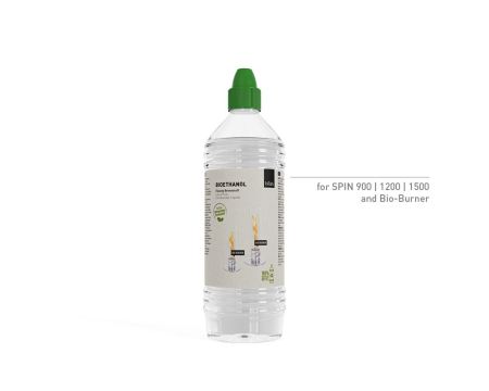 Bouteille d'1 litre de bioéthanol liquide pour cheminée de table