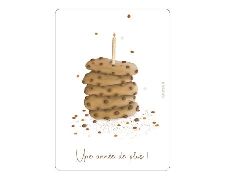 Carte - Joyeux anniversaire Une année de plus "Cookies"