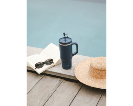 Travel cup isotherme inox matt 900 ml QWETCH - bleu nuit