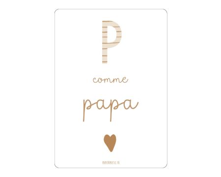 Carte - P comme papa