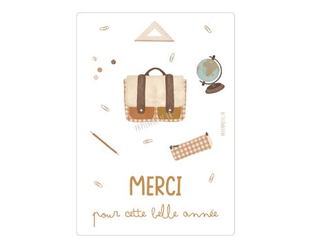 Carte - Merci pour cette belle année - Primaire
