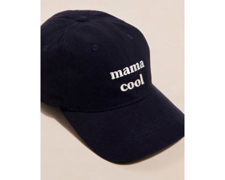 Casquette brodée MAMA COOL - CHARBON
