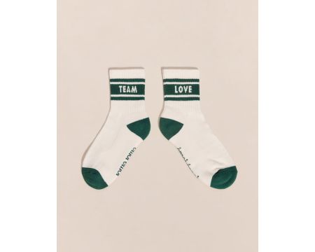 Les chaussettes TEAM LOVE - crème-36/40