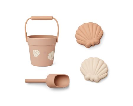 Mini set de plage en silicone - coquillage (kit mini shell beach set)