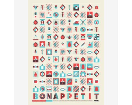 Affiche "Bon Appétit" - LA MAJORETTE A MOUSTACHE