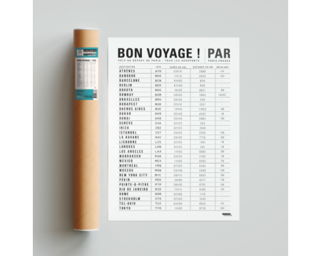 Affiche "Bon Voyage" - LA MAJORETTE A MOUSTACHE