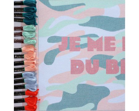 Kit Canevas complet FUKURI 40x50 cm - "Je me fais du bien" Camo