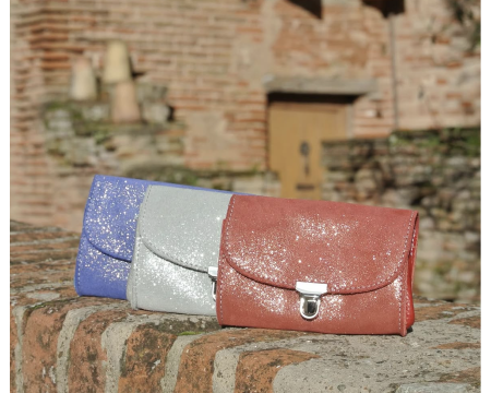 Portefeuille Royal - LA CARTABLIERE - cuir pailleté 