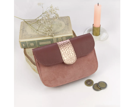 Pochette / portefeuille PIPA Brown rose - BARNABE AIME LE CAFE