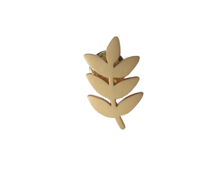Pin's acacia en laiton doré