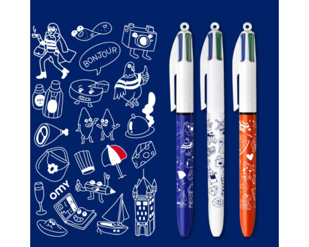 Coffret de 3 stylos BIC 4 couleurs x OMY - France