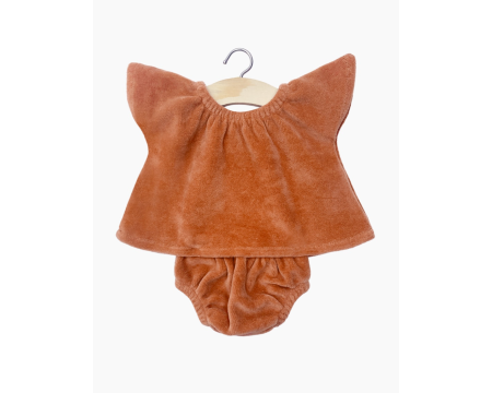 Ensemble Ensemble Mazarine Velours marsala poupée Gordis MINIKANE