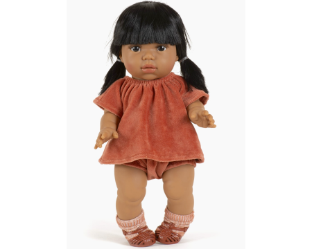 Ensemble Ensemble Mazarine Velours marsala poupée Gordis MINIKANE