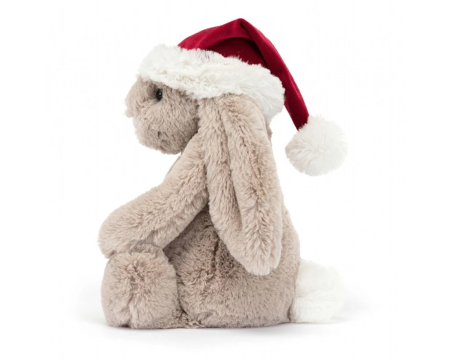 Peluche Jellycat Lapin bonnet de Noël - Bashful Christmas Bunny